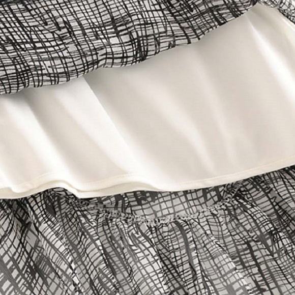 black and white ruffle dress - Picture 9 of 10